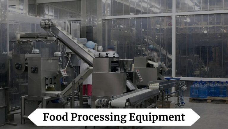 Which types of equipment are used in food processing?